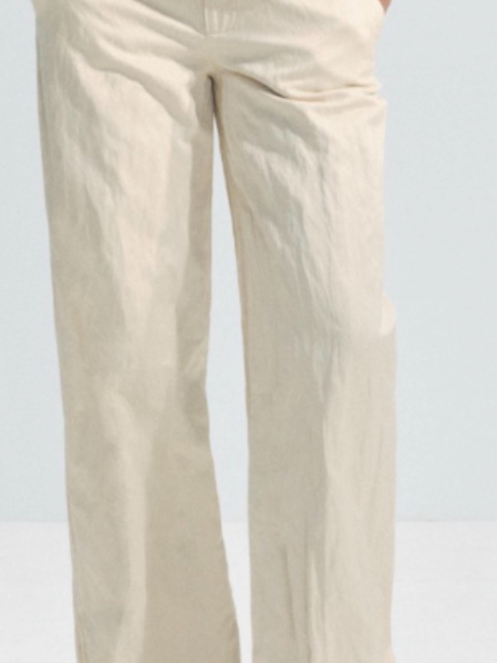 Zara womens Straight Leg Chinos in Light Beige